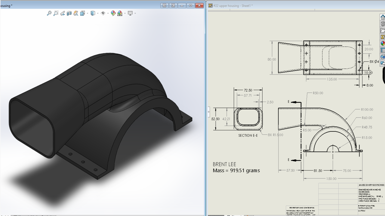 Mechatronics "Upper Housing" Part Image