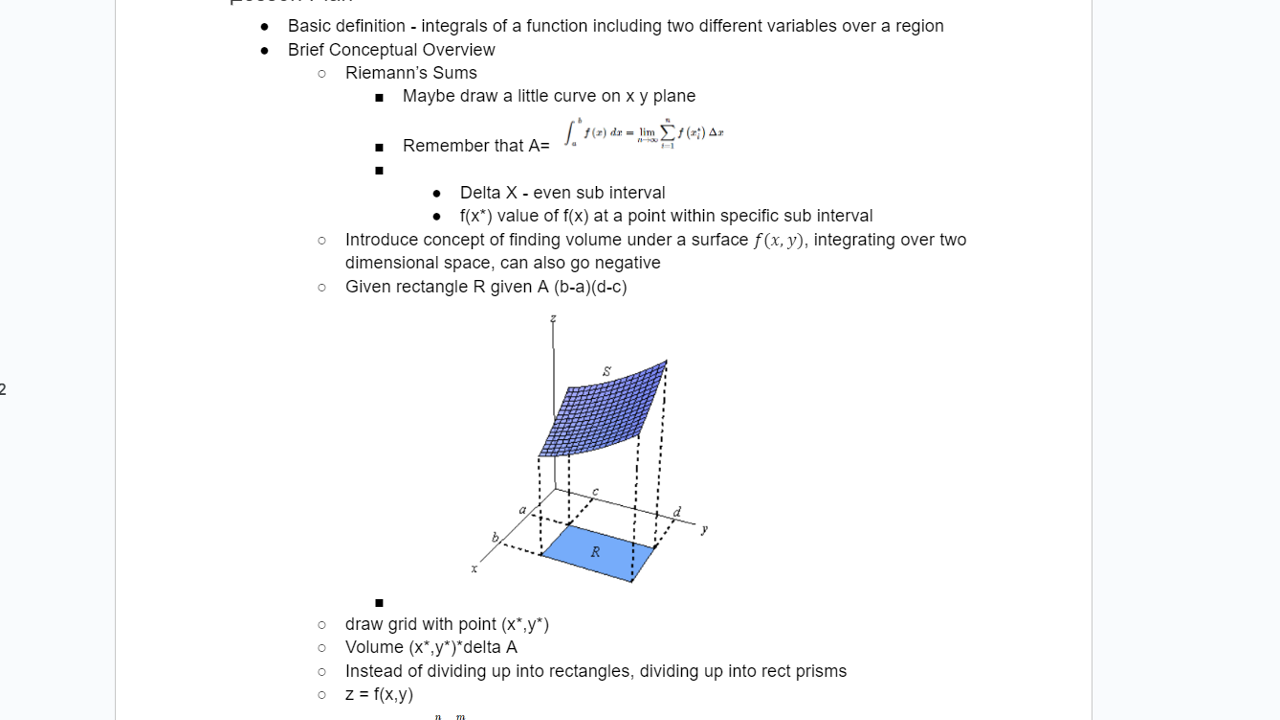 Calculus Double Integrals Presentation